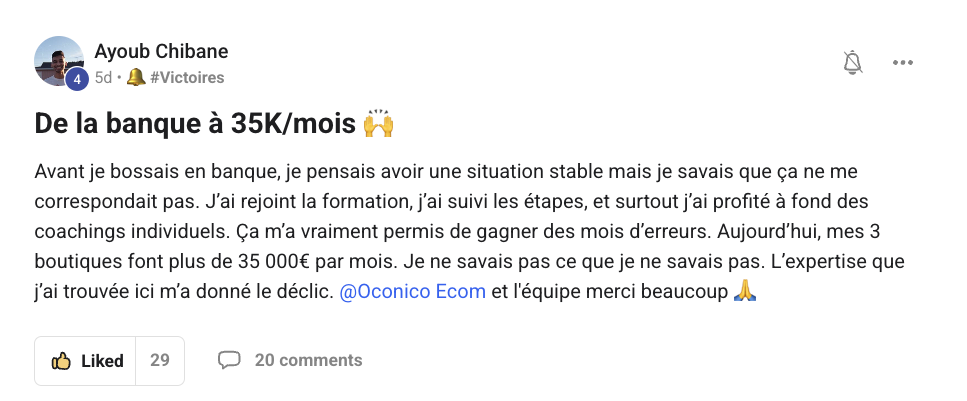 Témoignage Ayoub — 35K€/mois