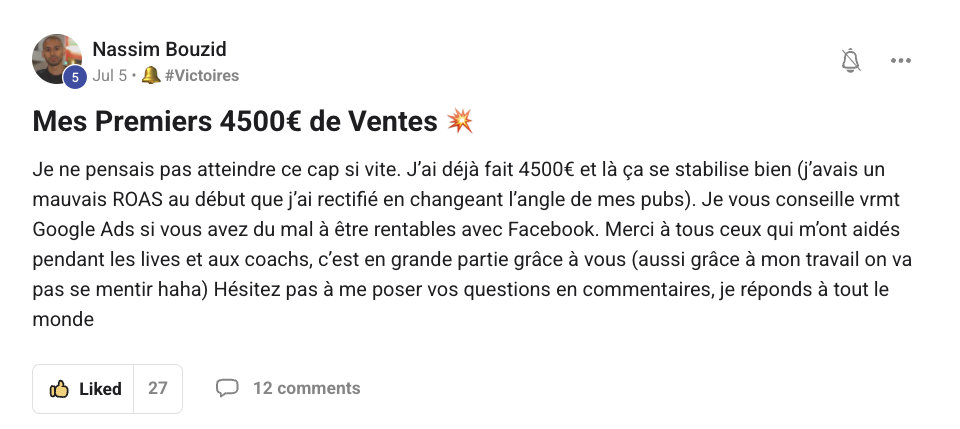Témoignage Nassim — Premiers 4 500€