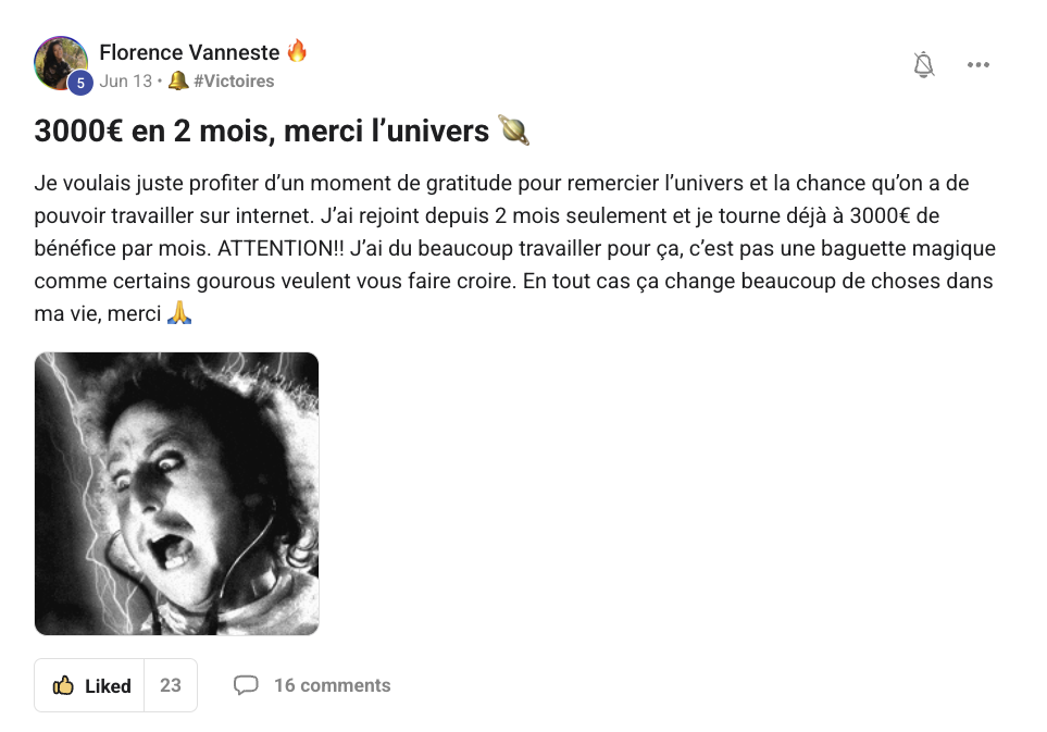 Témoignage Florence — 3 000€ en 2 mois
