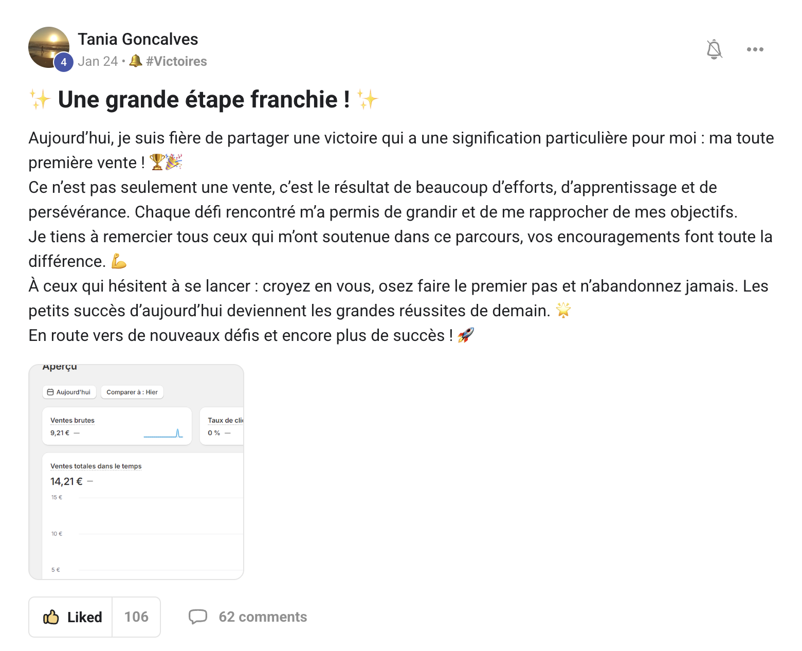 Témoignage Tania — Une grande étape franchie